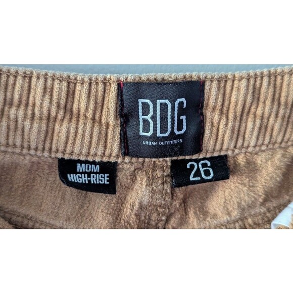 Urban Outfitters BDG Tan Corduroy Mom High Rise Pants size 26 - Picture 2 of 3
